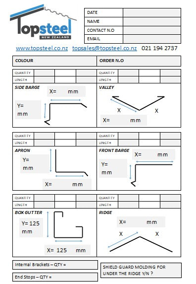 Iron Flashings / price per meter